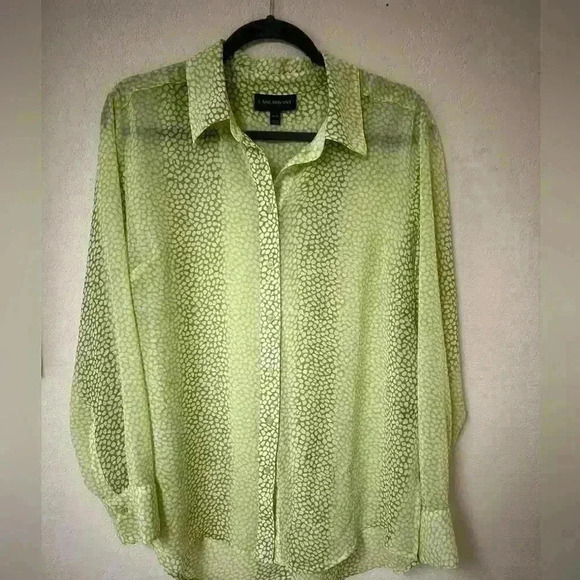 Lane Bryant Tops - Lane Bryant Green Patterned Blouse